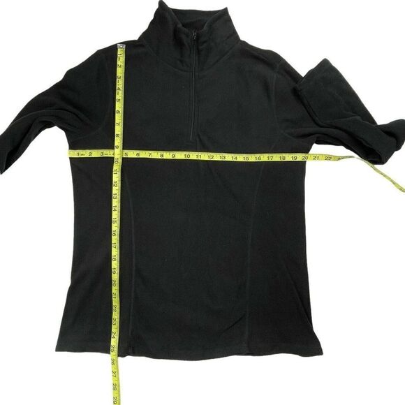 Old Navy 1/4 Zip Fleece Pullover Black Slim Fit NEW - Picture 4 of 6